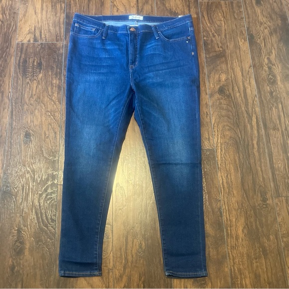 New Madewell NWT 9" Mid-Rise Skinny Jeans Larkspur TENCEL™ Denim Stretch Blue 35 - Picture 2 of 11